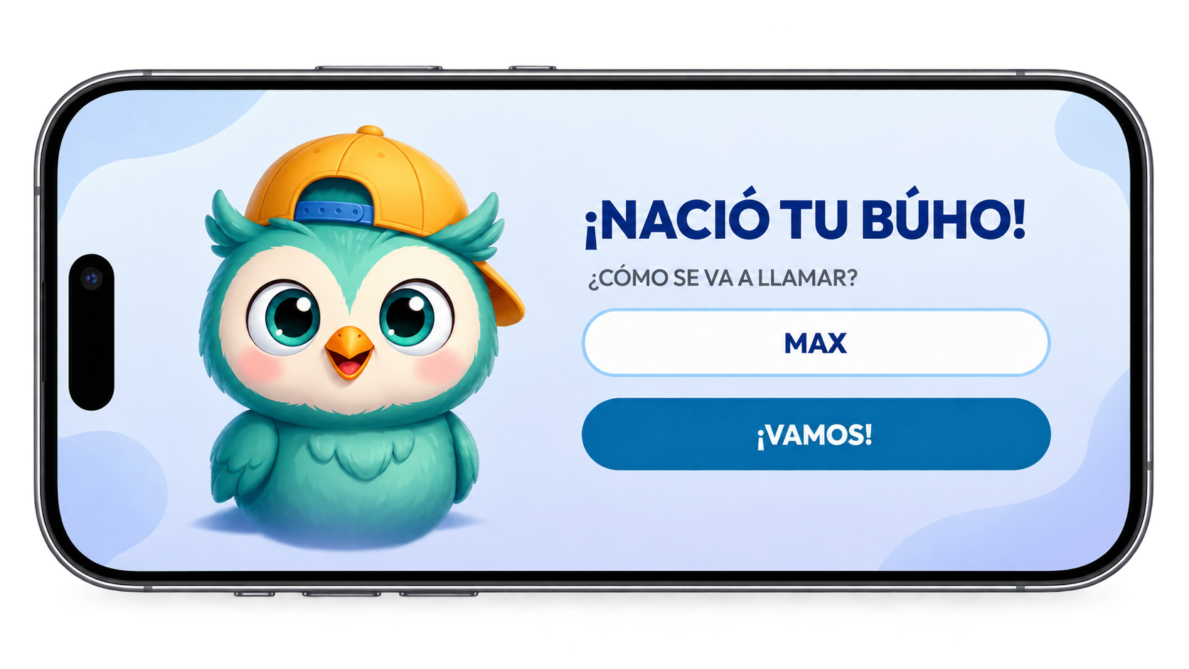 Pantalla de OTTO donde nace el búho y el alumno le pone nombre